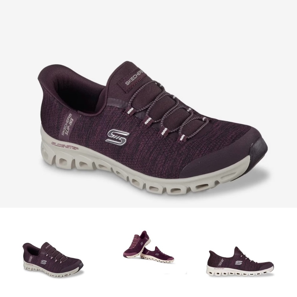 Skechers Women's Dark Purple Hands Free Slip-On Sneakers